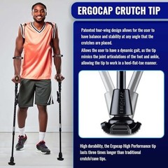 Ergobaum 7G by Ergoactives. 1 Pair (2 Units) of Ergonomic Forearm Crutches – Adu