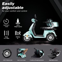 Four wheels 800W 60V 20AH Travel Mobility Scooter battery Motor for Adult Senior