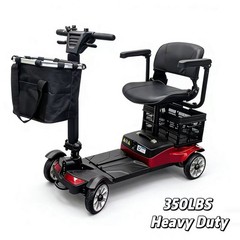 Mobility Scooter for Seniors Foldable 350lbs Heavy Duty 4 Wheel Electric Travel
