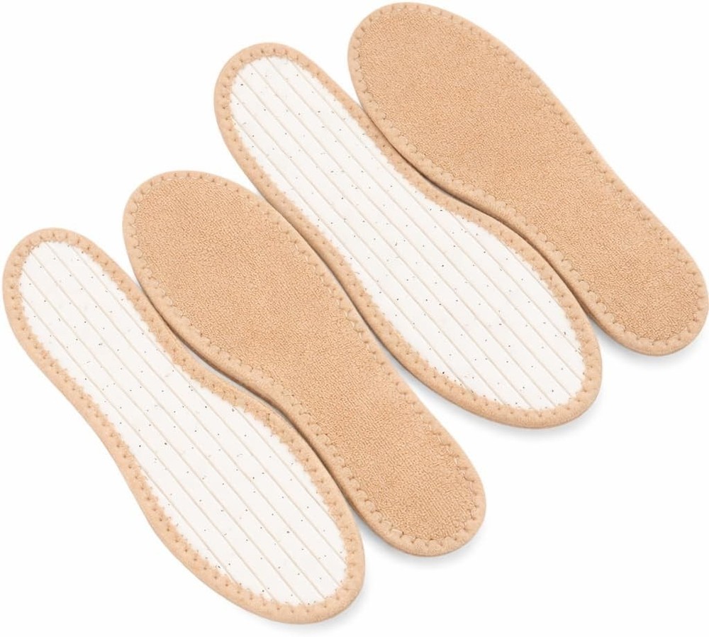 2 Pairs Terry cotton cloth insoles,Best Barefoot Insoles (US size 5-13)