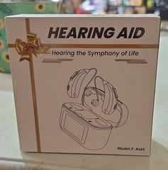 WASOCA F-Aid4 Rechargeable BTE Hearing Aid Set White w/Charging Case CE