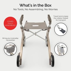 ⭐️ byACRE Carbon Ultralight COMPACT TRACK Rollator Walker – Champaign – NIB ⭐️