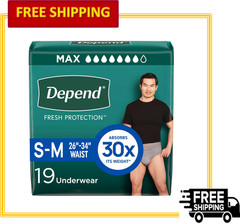 Depend Fresh Protection Incontinence Underwear for Men, Maximum Absorbency
