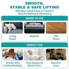 Irtme Electric Lift Chair for Elderly, Foldable Bath & Floor Lift Remote, 308Lbs