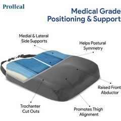 22″x18″x3″ Bariatric Wheelchair Cushion Gel Memory Foam Coccyx Support