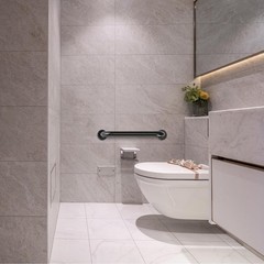 Brushed Nickel 36 Inch Shower Grab Bar Stainless Steel Knurled Grip