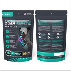 Compression Knee Brace 2 Pack for Men & Women – Support Sleeve for Running, ACL,
