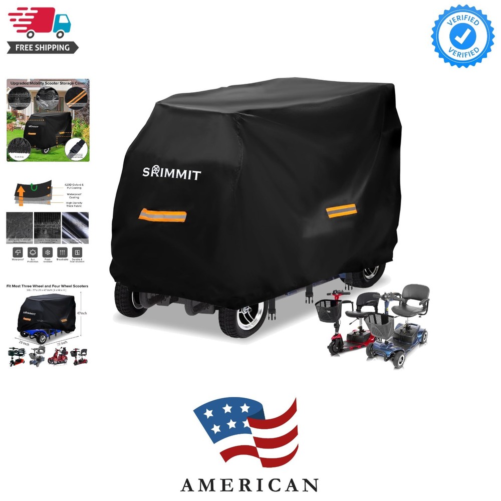 Mobility Scooter Cover, Heavy Duty 420D Oxford Fabric Electric Scooter Cover,…