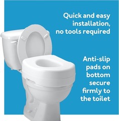 Toilet Seat Riser, Adds 5 Inches of Height, Elevated and Raised Toilet Seat w…