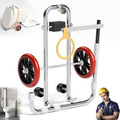 Toilet Installation Jack，Stainless Steel Foldable Toilet Cart Jack with Position