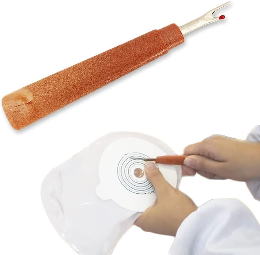 Professional Ostomy Bag Scissors – 5in Lightweight Tool with Protective Cover