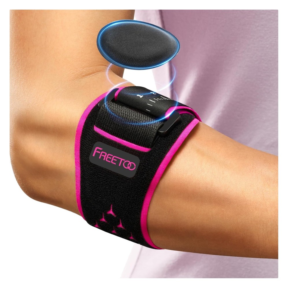 Elbow Support Band for Epicondylitis – Double Pressure System, Pink S/M