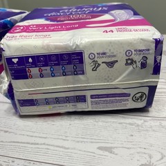 Always Discreet Very Light Long Liners 2 Packs of 44 Count 88 Total Bladder Leak