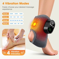 Electric 4 Modes Heated & 4 Vibration Foot Ankle Massager Pain Relief 1800mAh