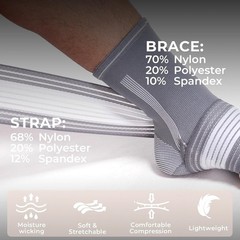 Adjustable Ankle Support Brace Gray, Size M, 1 Unit