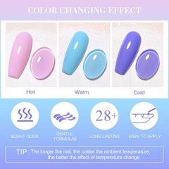 Meet Across Color Changing Gel Nail Polish 12 Colors Pink Blue Purple Orange