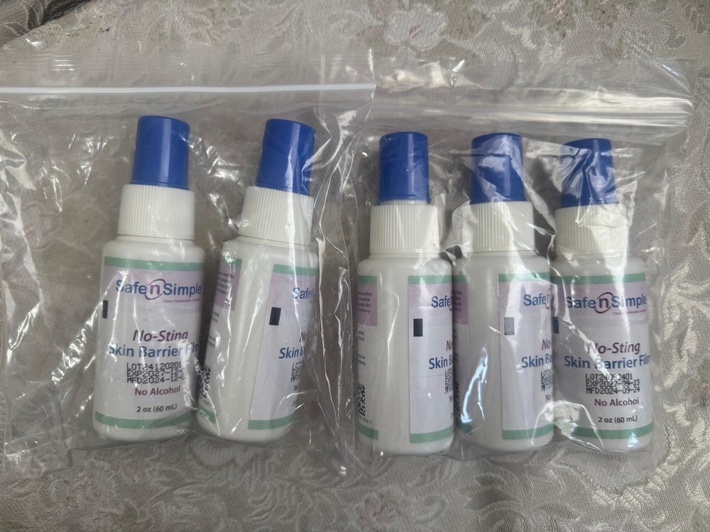 5-Safe N Simple SNS80792 No Sting Skin Barrier Film 2 oz Bottles Expires 2025-08