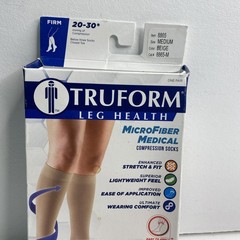 Compression Stockings For Men or Women Truform 20-30 mmHg Beige Medium