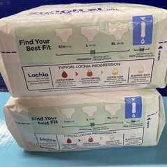 2 X Always Postpartum Discreet for Sensitive Skin Size 4 Moderate, 57 Ct ea