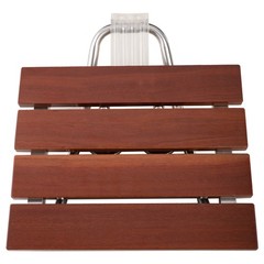 New Folding Bath Seat Bench Shower Chair Wall Mount Solid Wood Construction