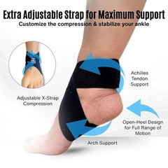 Ankle X Strap for Achilles Tendon and Planter Fasciitis Support, 1 Pack, Ankl…