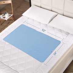 Blue Large Washable Reusable Waterproof Incontinence Bed Pad 34×52 In