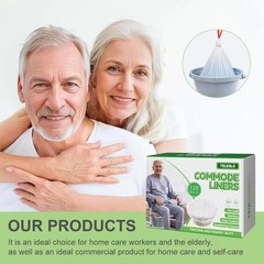 Commode Liners 120PCS Bedside Commode Liners Disposable-Portable Toilet Bags …