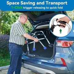 Folding Walker with 2 Precut Tennis Balls Supports Up to 350 Pounds,