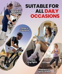 PULIOU Cooling Compression Socks for Women Men, 20-30 mmHg Circulation Knee H…