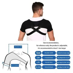 Double Shoulder Brace Rotator Cuff Pain Relief Adjustable Compression Support