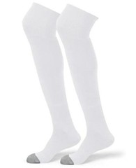 High Football Socks Multiple Sizes over the Knee Baseball Medium Gray and White