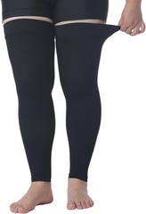 plus Size 3XL Extra Wide Ankle and Silicone Band, 20-30 Mmhg Compression Stockin
