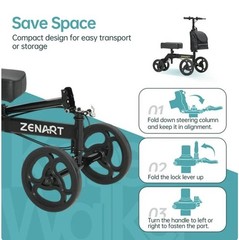 Zenart Knee Walker 9002D Black 2113K