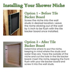 Shower Niche Insert Tile Ready with LED Light, 14×22 Inches – Recessed Wall N…