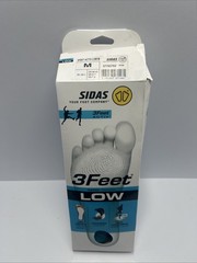 SIDAS 3Feet Activ Low Arch Gel Orthotic Insoles M US 7-8 Washable