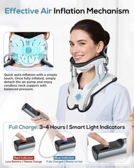Cervical Neck Traction Device: Neck Stretcher for Cervical Pain Relief, Electric
