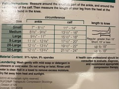 TRUFORM Unisex Anti-embolism Below Knee Stockings 18mmHg (Beige) X-Large -NEW-