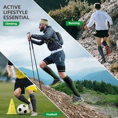 Compression Socks for Women Men 3 Pairs, XX-Large Black Green+woody,3 Pairs