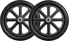 High-Quality 8″ Caster Wheel with Solid Rubber Tire for Wheelchairs & Rollators