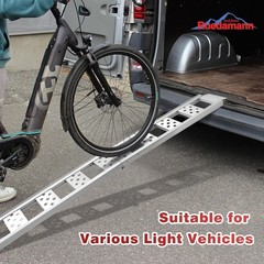 6FT Folding Aluminum Motorcycle Ramp – 440 lbs Capacity & Anti-Slip Surface