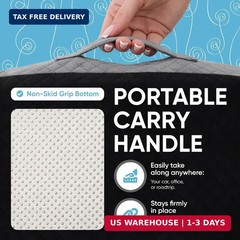 Large Seat Cushion (19″ x 17″ x 3″) Memory Foam for Office Chair, Wheelchair Cus
