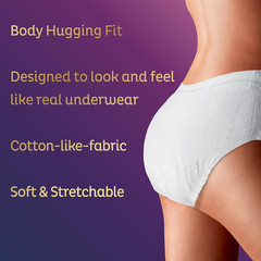 Women Super plus Underwear, Incontinence, Disposable, Heavy Absorbency, XL
