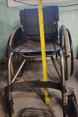 TIlite TRA Titanium wheelchair . 16″ wide x 16″ deep seat.