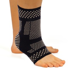 Copper Ankle Support Brace Compression Sleeve Foot Pain Relief Jogging Sprain HG