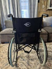 Karman Aluminum Light Wt. Adult Wheelchair Foldable 25 lbs Black LT-980-BK