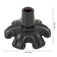 Cane Tip with 6 Support Rubber Foot for Walking Canes 3/4 Inch Shaft Self Stand-
