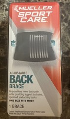 Mueller Sport Care Adjustable Back Brace One Size Fits Most New