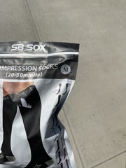 SB SOX Knee High Compression Socks (20-30mmHg) Black/Gray – MEDIUM – NEW