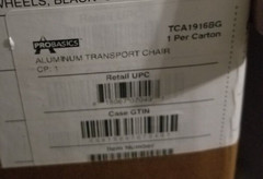ProBasics Burgundy Aluminum Transport Chair – Footrests – TCA1916BG – New