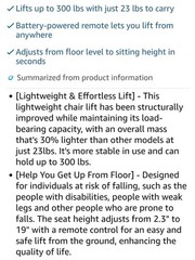 Electric Chair Lift, Get Up from Floor, Floor Lift, Help You Stand Up Again